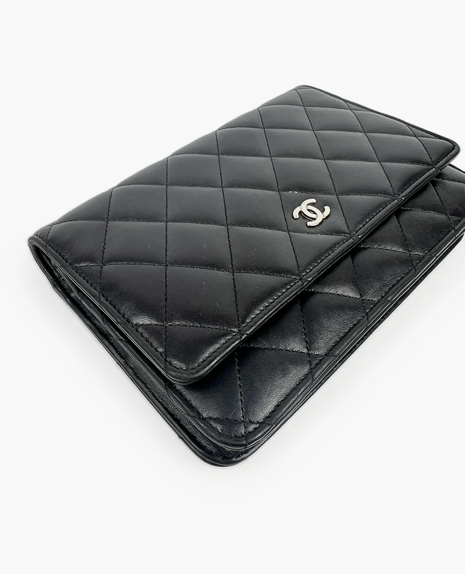 Chanel WOC Black Lambskin SHW