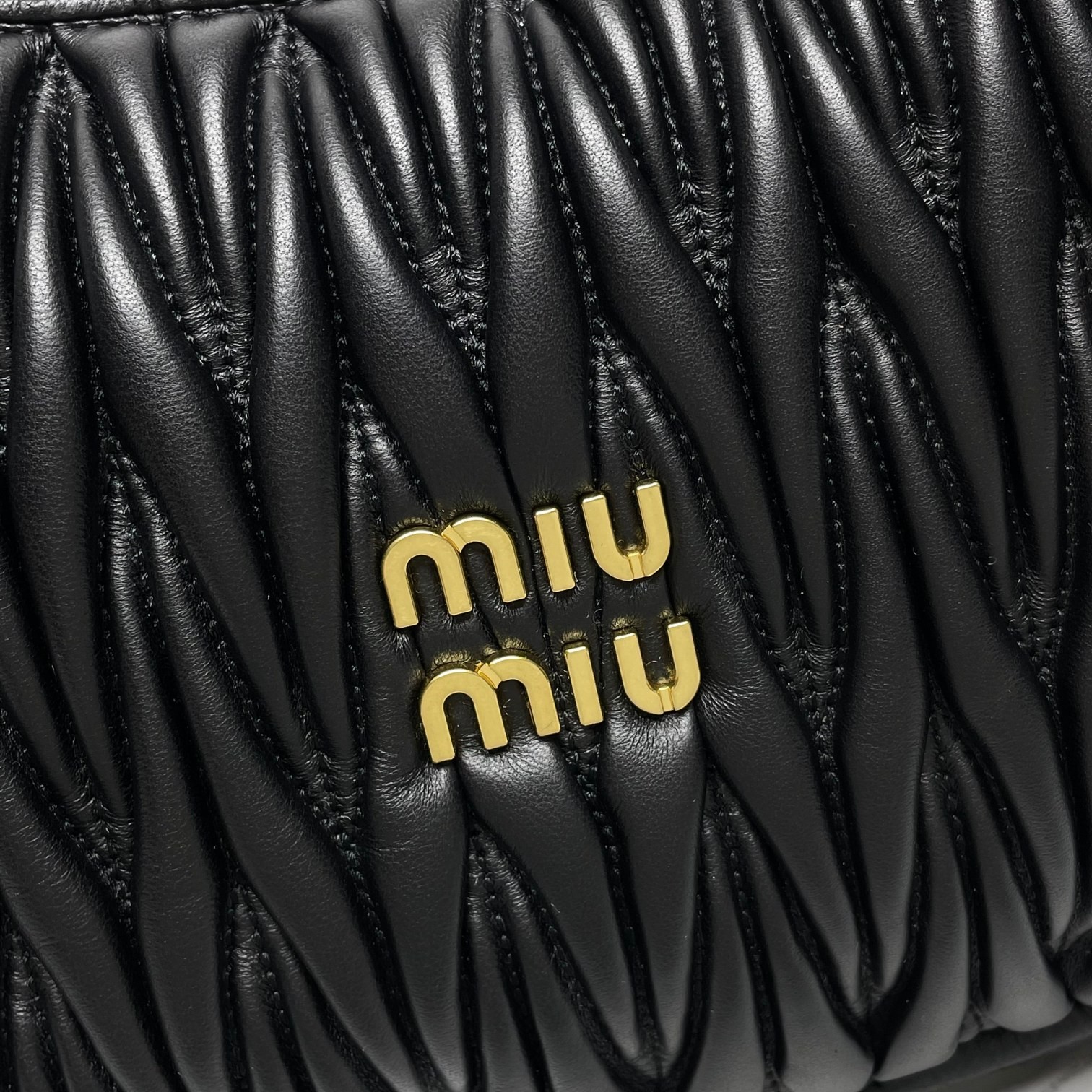 Miumiu  Wander Matelassé Medium Hobo Nappa Leather Underarm Bag