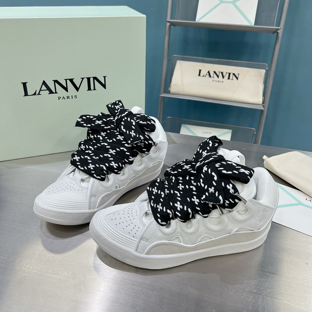 Lanvin LEATHER CURB SNEAKERS