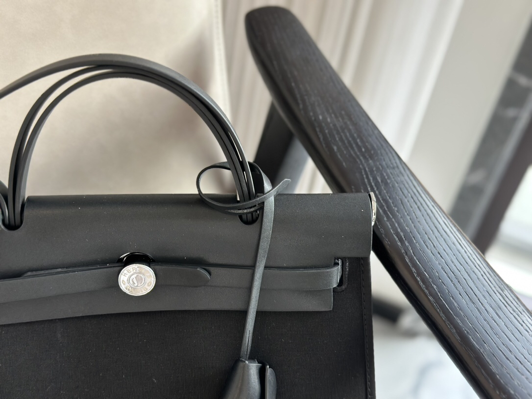 Hermès canvas shopping bag