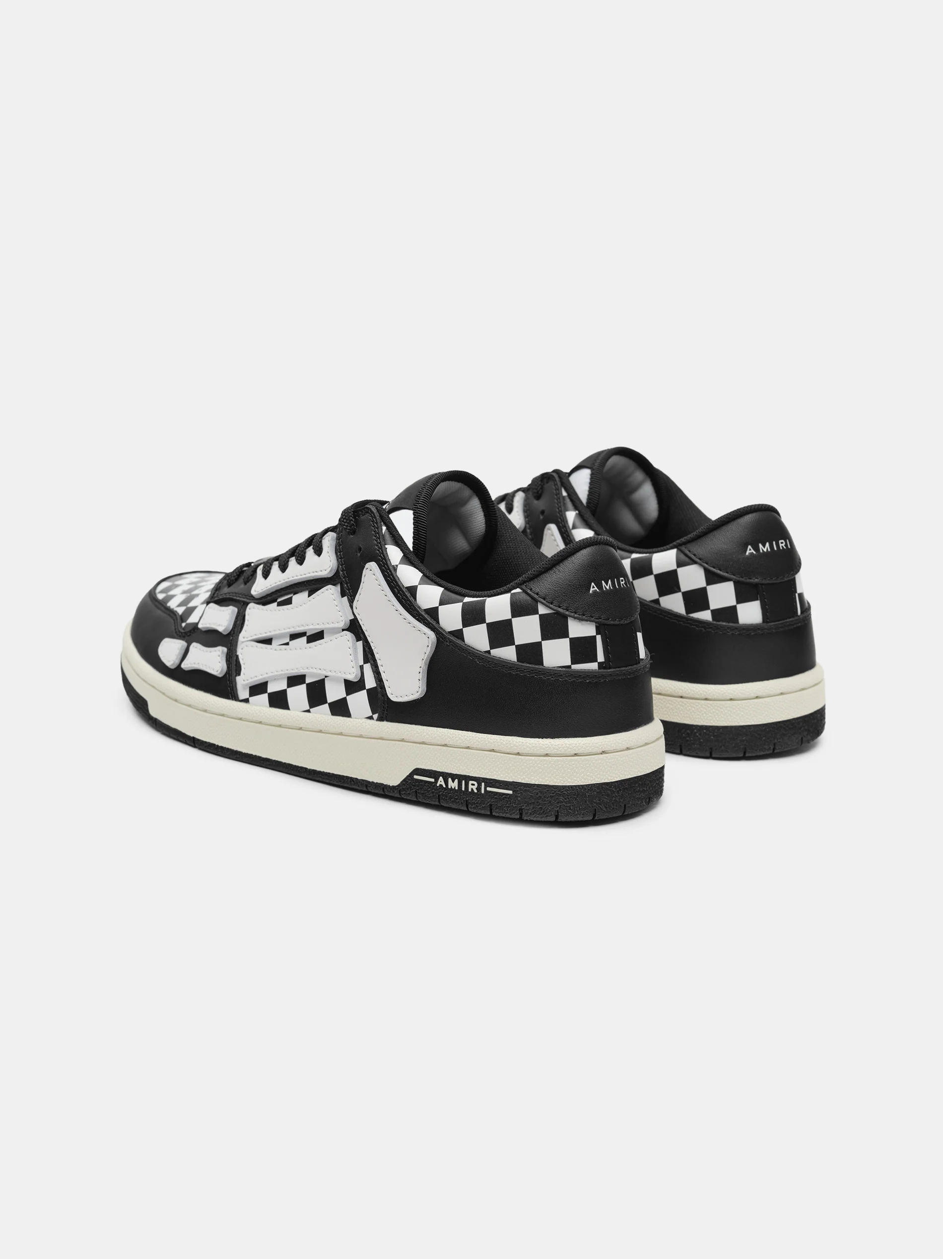 AMIRI CHECKERED SKEL-TOP LOW - Black White