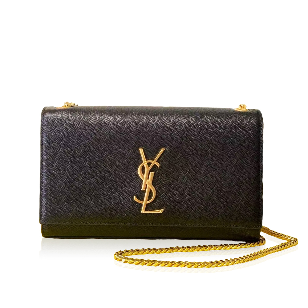 Saint Laurent YSL Small KATE bag in grained leather
