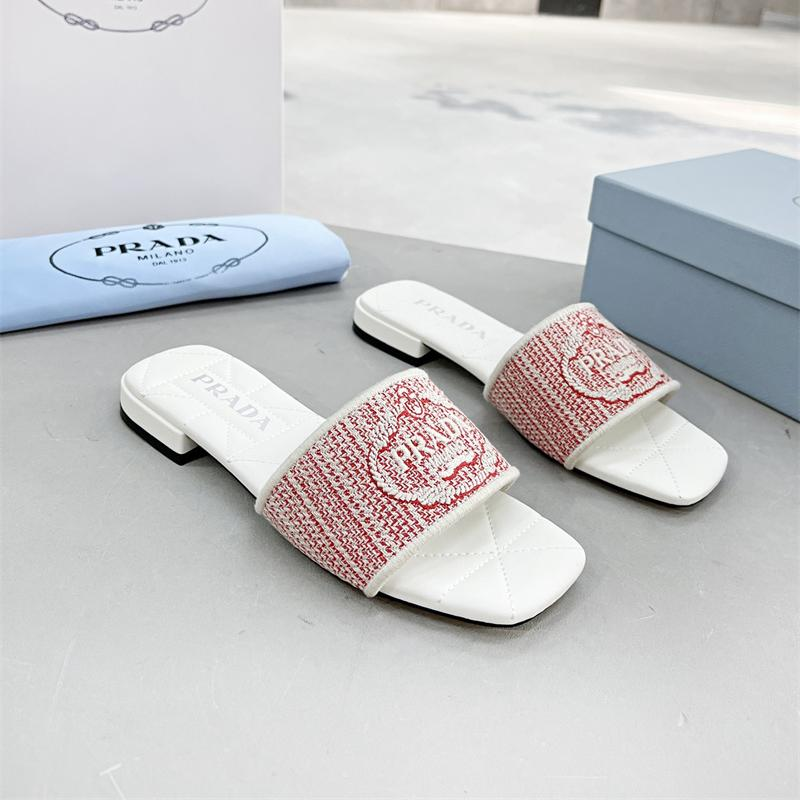 Prada Comfortable Flip-Flops Slide Sandal