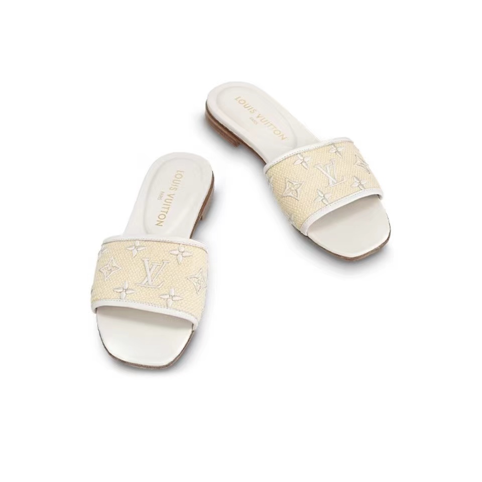 Louis Vuitton LV Fabric Flat Flip-flops Slide Sandal