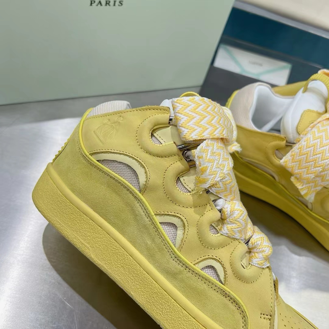 Lanvin LEATHER CURB SNEAKERS