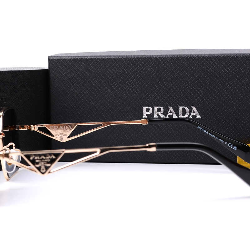 Prada logo square frame sunglasses
