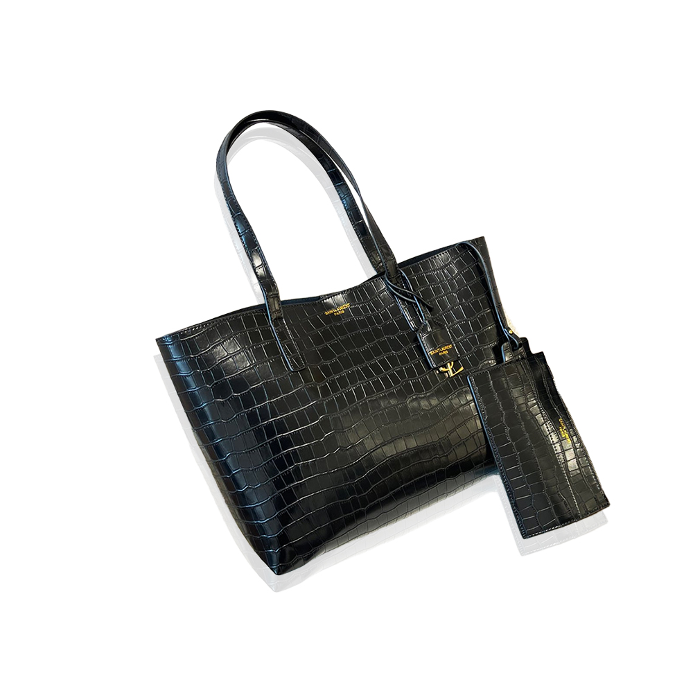 Saint Laurent YSL  Tote Leather Handbag Shoulder Bag