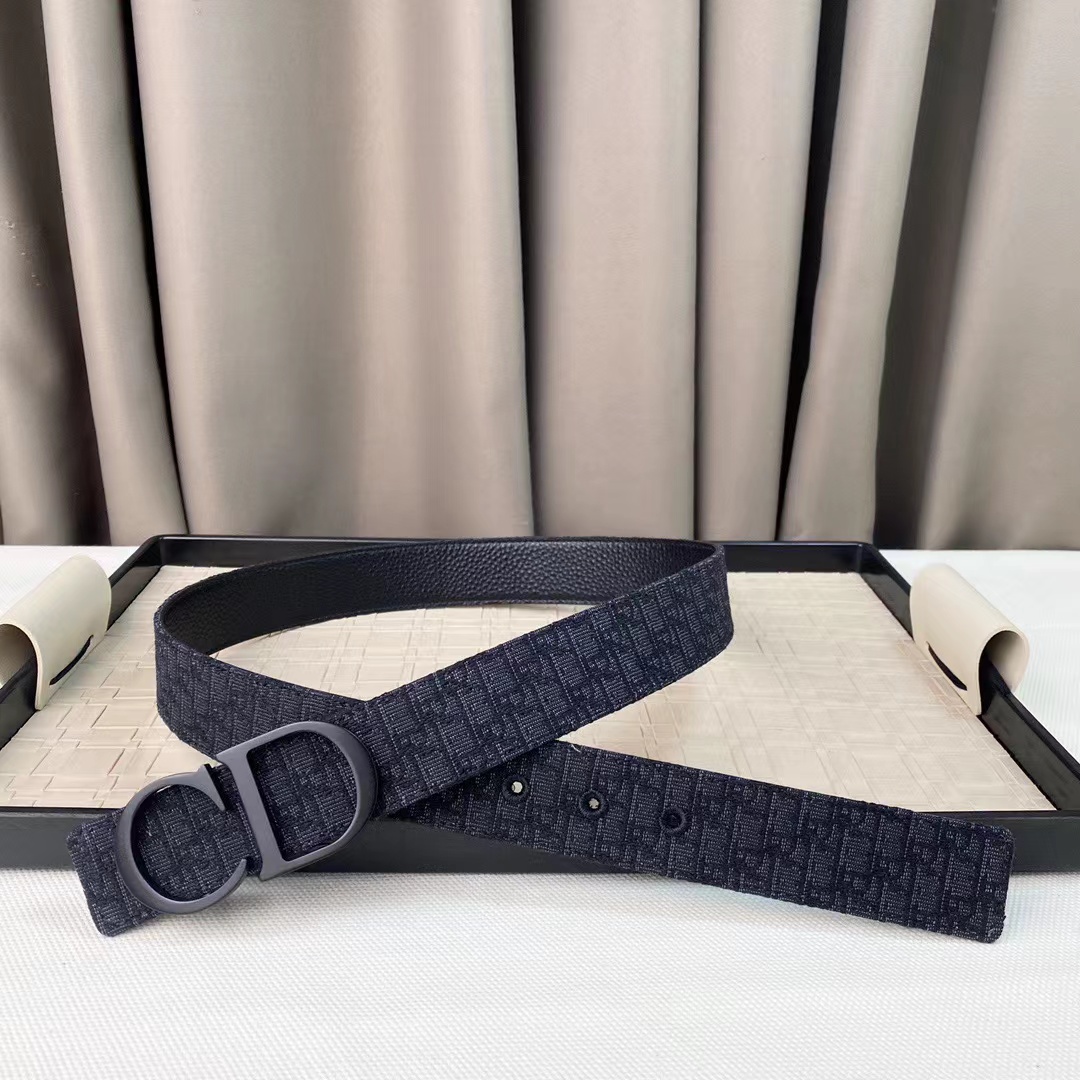 Dior Classic Printed Belt CD Steel Print 30MM