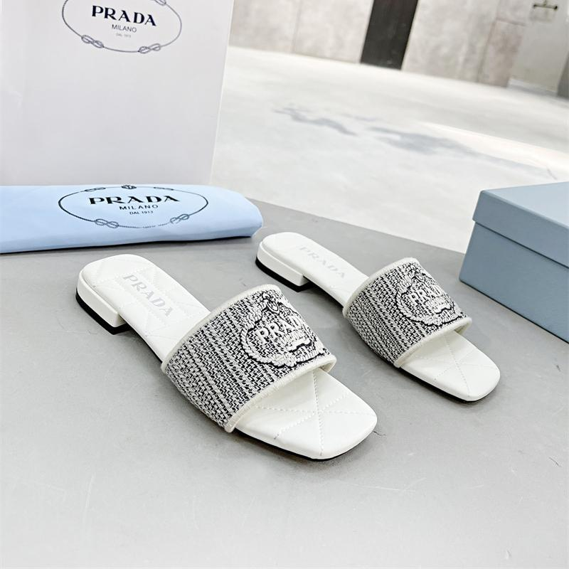 Prada Comfortable Flip-Flops Slide Sandal