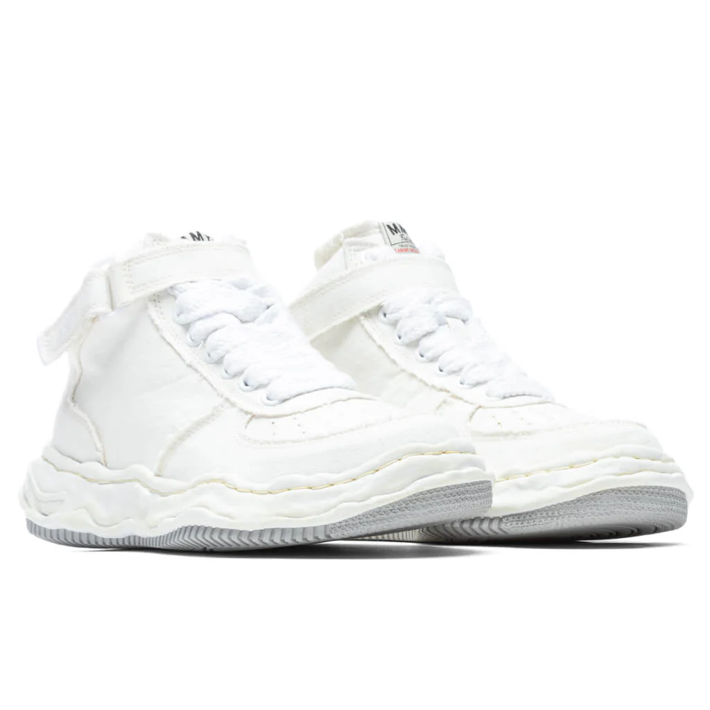 MIHARA YASUHIRO Wayne High OG Sole Washed Canvas Sneaker - White