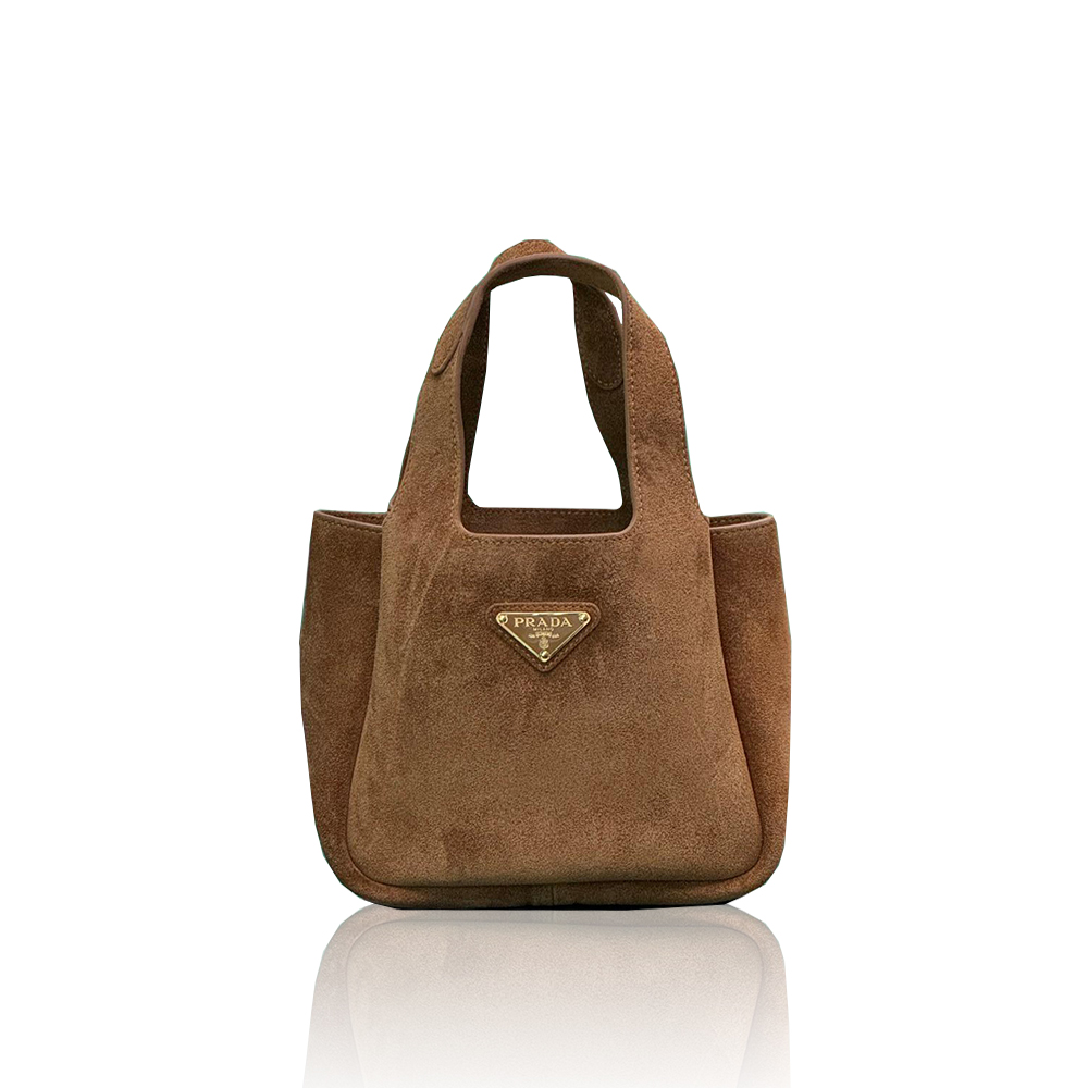 Prada mini suede tote bag 10A quality 1BA349(Replica)