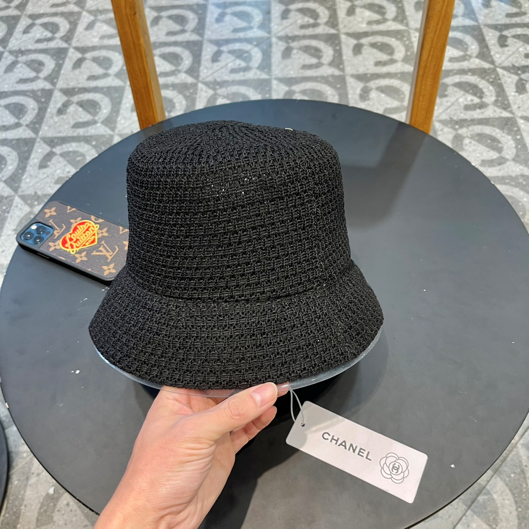 Chanel Hollow Breathable Fisherman's Hat Sunhat