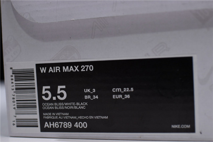 Nike AIR MAX 270 OCEAN BLISS Ocean Bliss AH6789-400