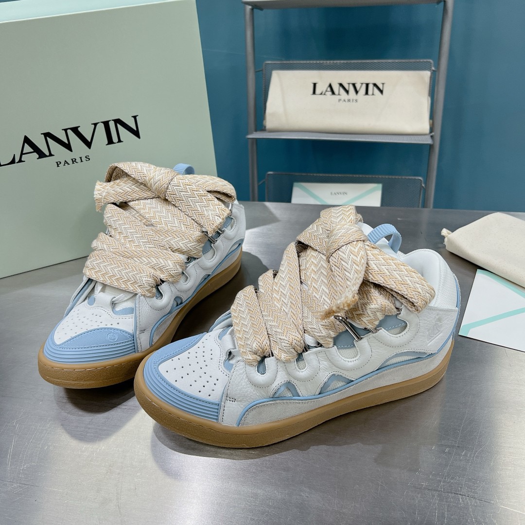 Lanvin LEATHER CURB SNEAKERS