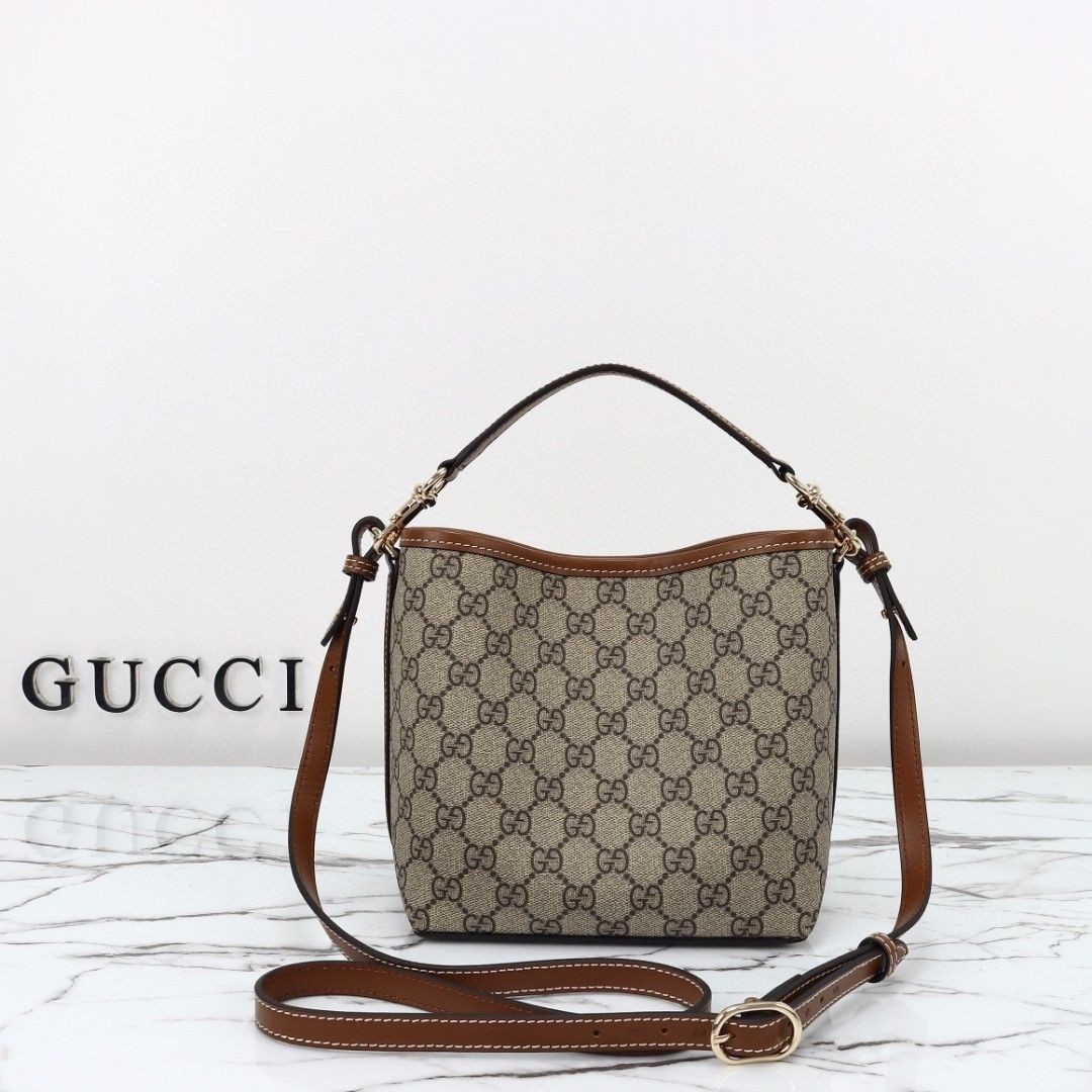 GUCCI Emblem mini bucket bag