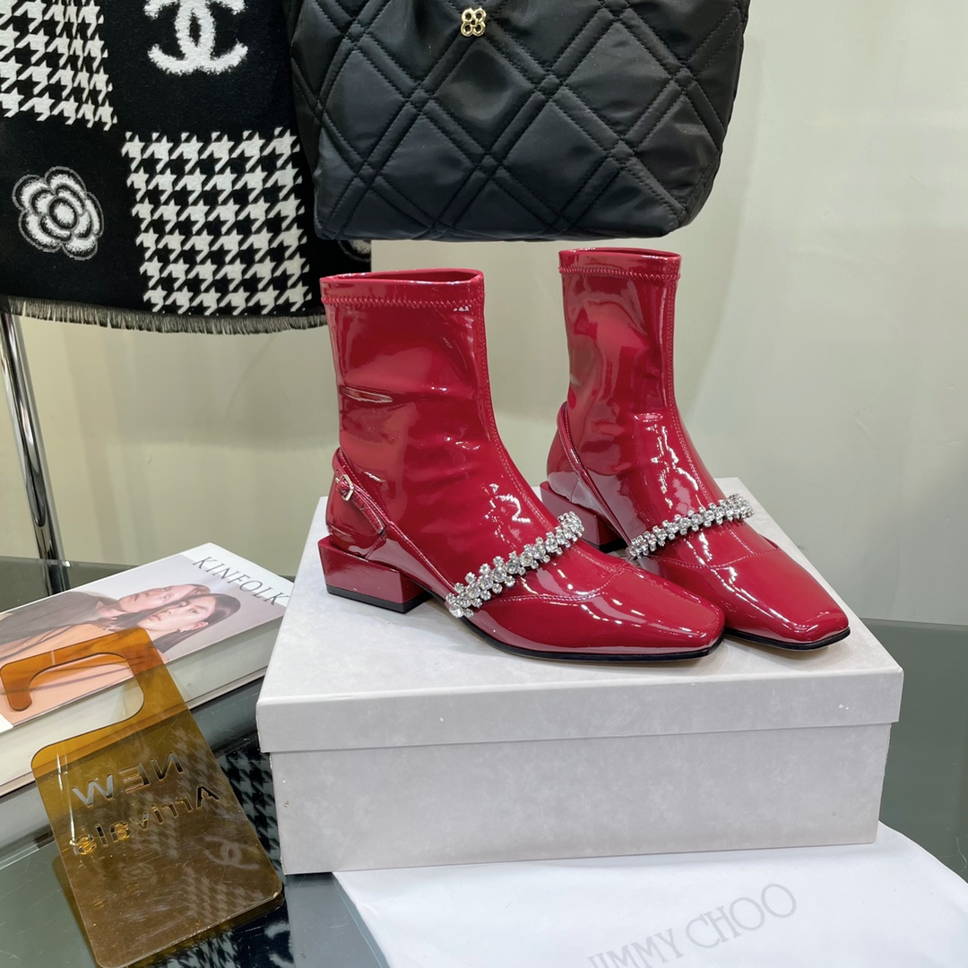 Jimmy Choo Simple High-powered Ankle Boots Slide Sandal