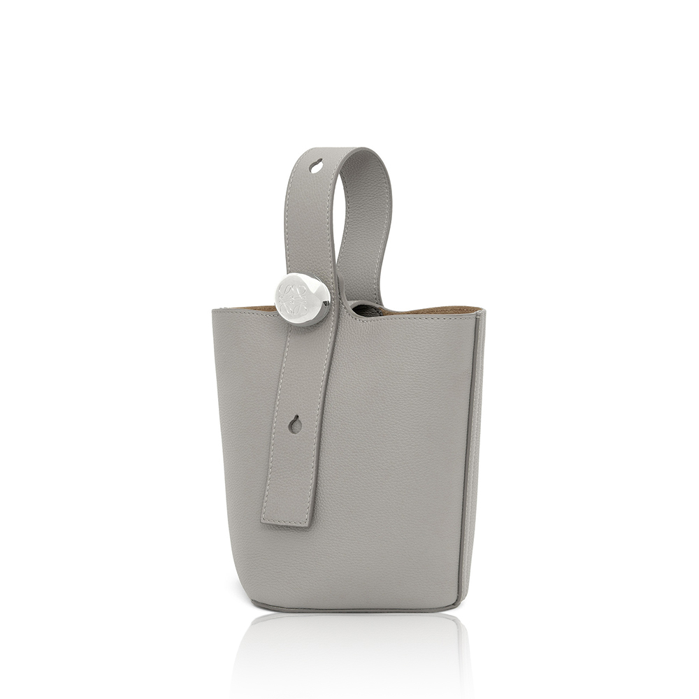 LOEWE Mini Pebble Bucket bag in soft grained calfskin