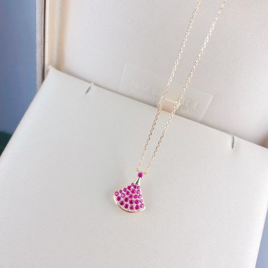 Bulgari Pink Diamond Mini Skirt Necklace