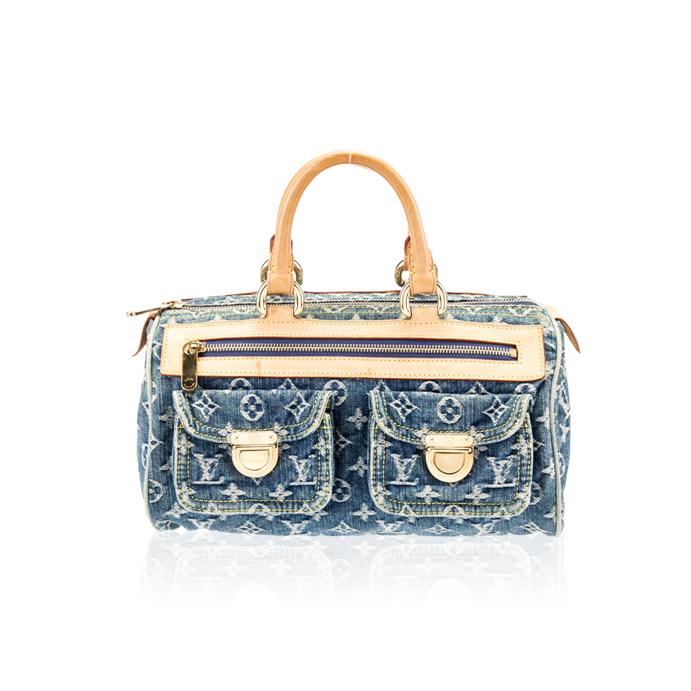 Louis Vuitton LV LV Monogram Neo Speedy Denim Shoulder Bag Handbag M44472