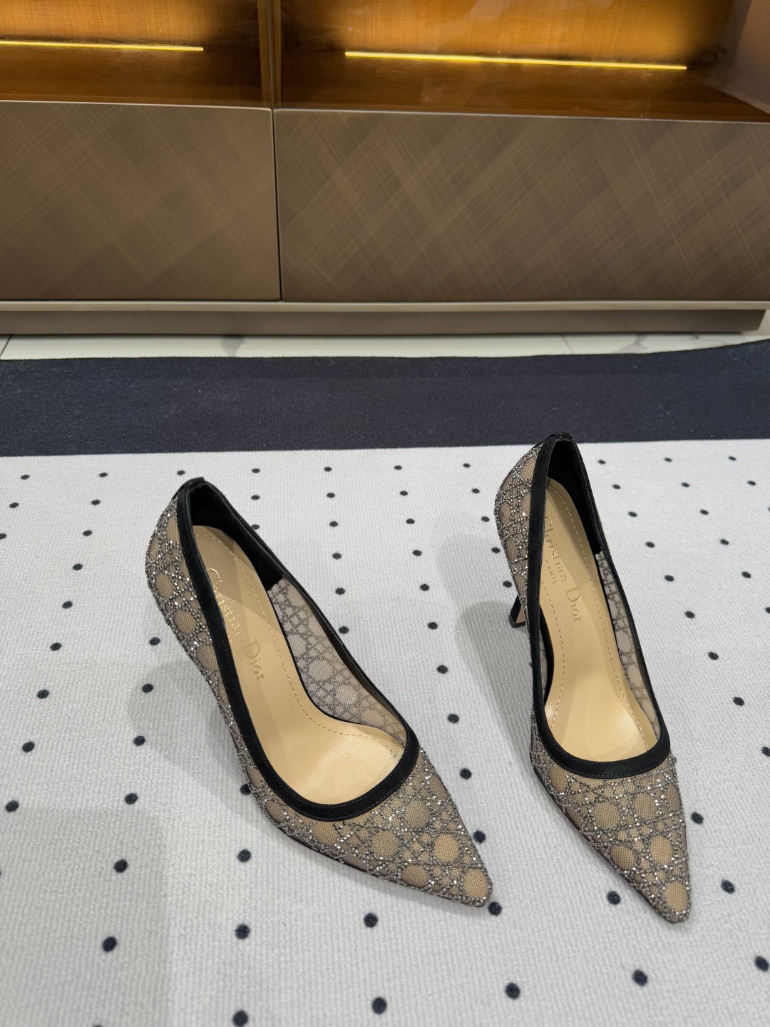 Dior early spring new diamond studded high heels