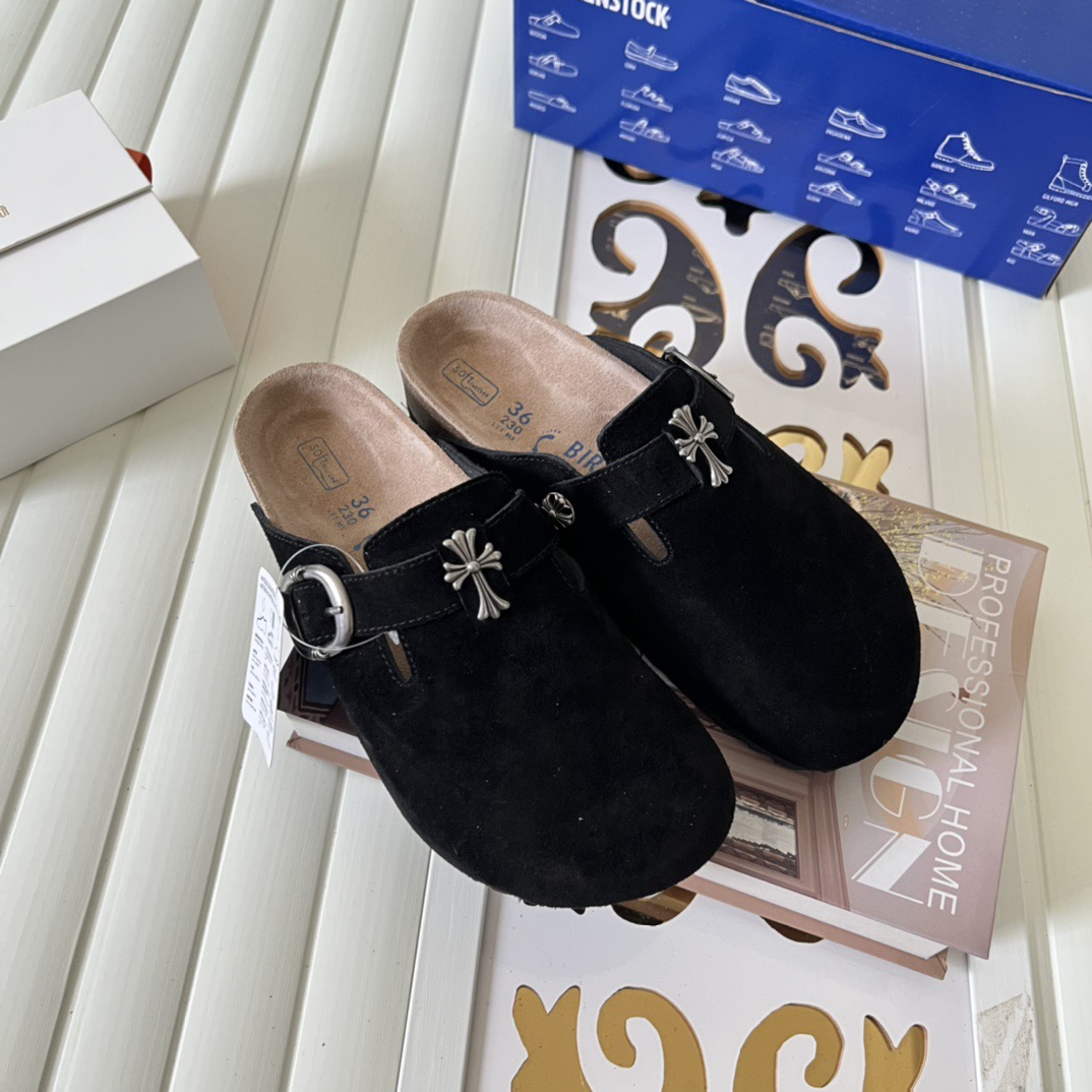 Brickenstock Chrome Hearts co-branded slippers