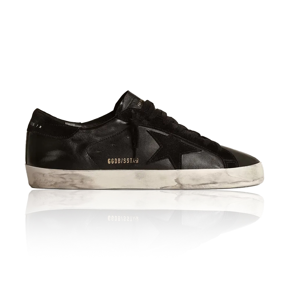 Golden Goose Super-Star LTD in nappa leather with red star and heel tab