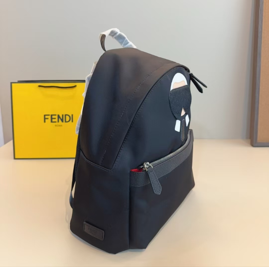 FENDI Monster Black Minimalist Backpack
