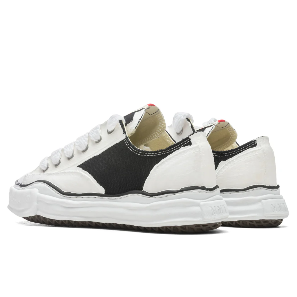 MIHARA YASUHIRO Peterson Low OG Sole Rubber Painted Canvas Sneaker - Black/White