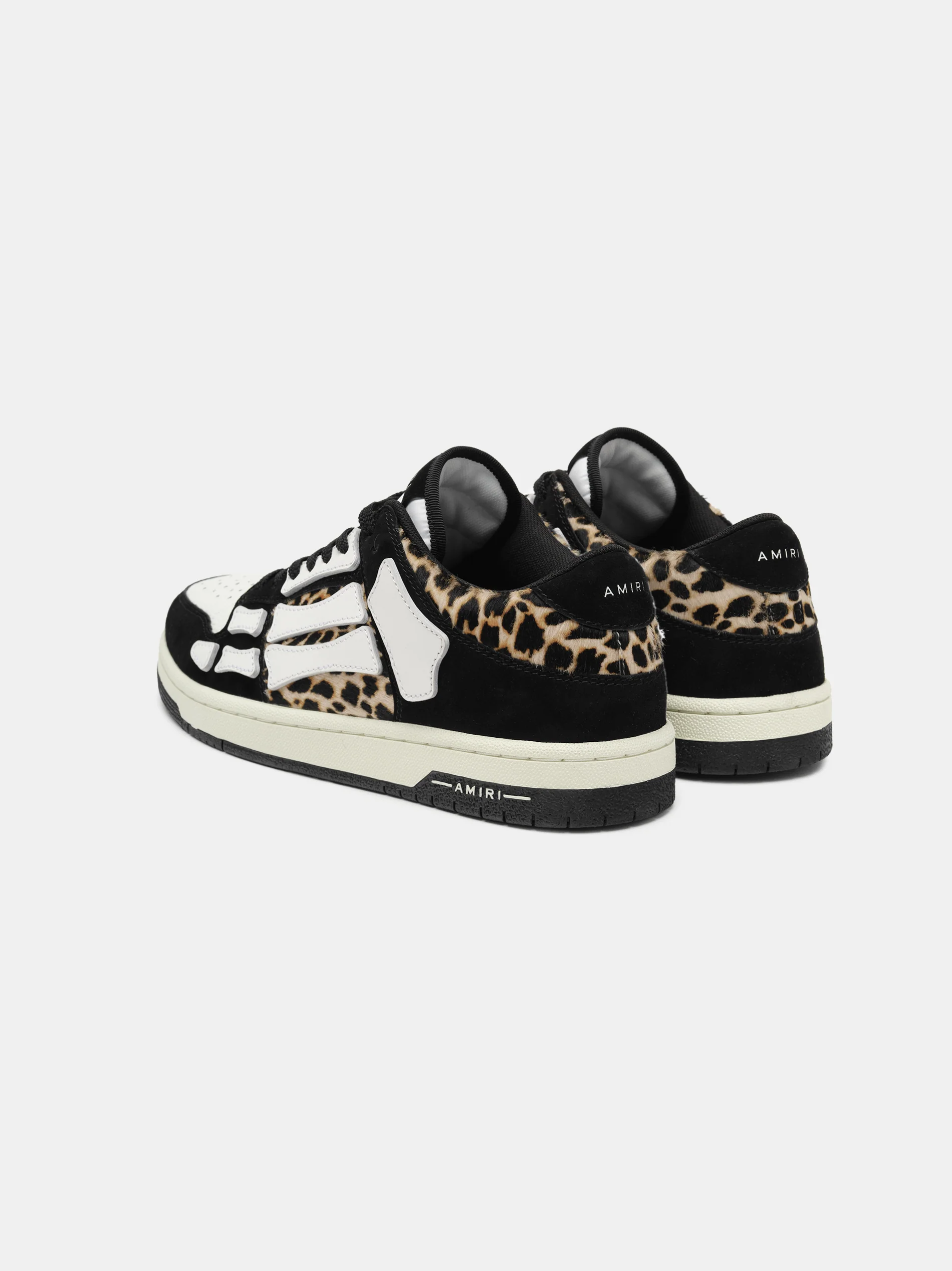 AMIRI LEOPARD SKEL-TOP LOW - Black