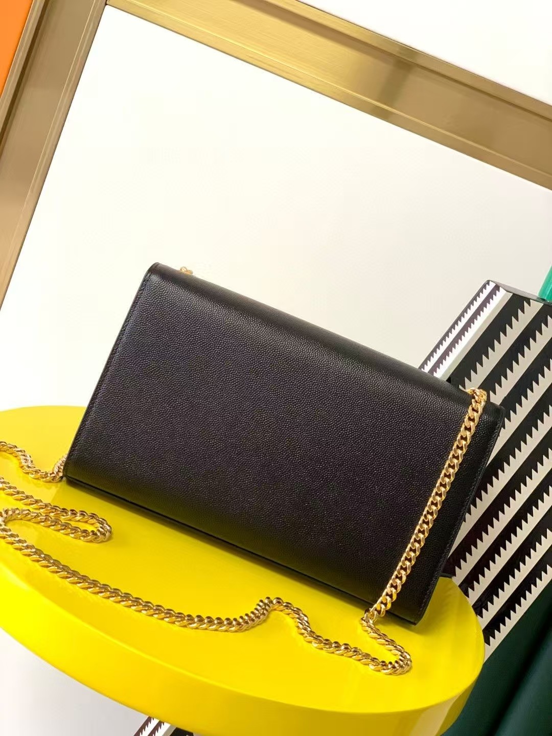 Saint Laurent YSL Small KATE bag in grained leather