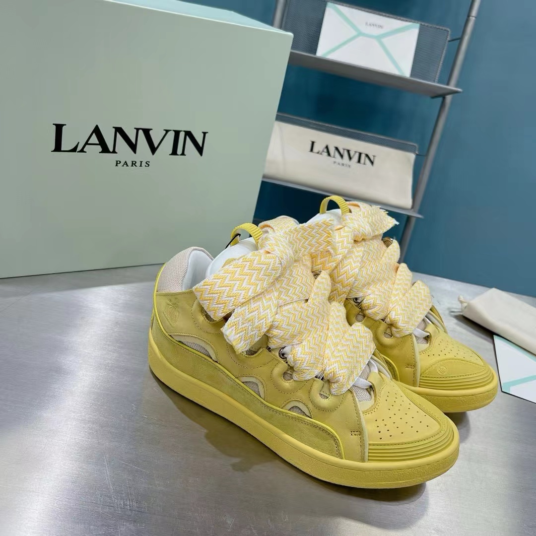Lanvin LEATHER CURB SNEAKERS