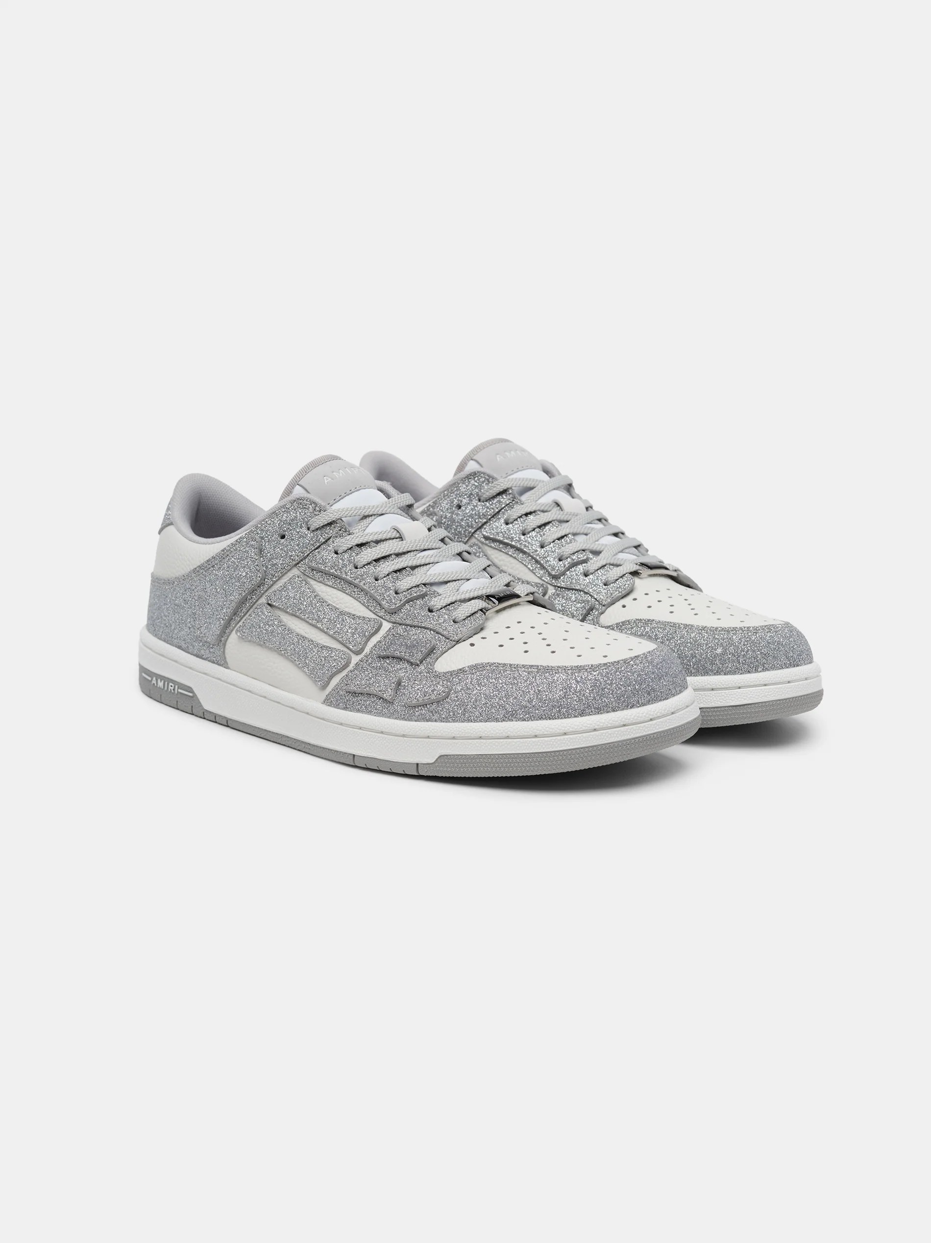 AMIRI SHIMMER SKEL-TOP LOW - White Silver