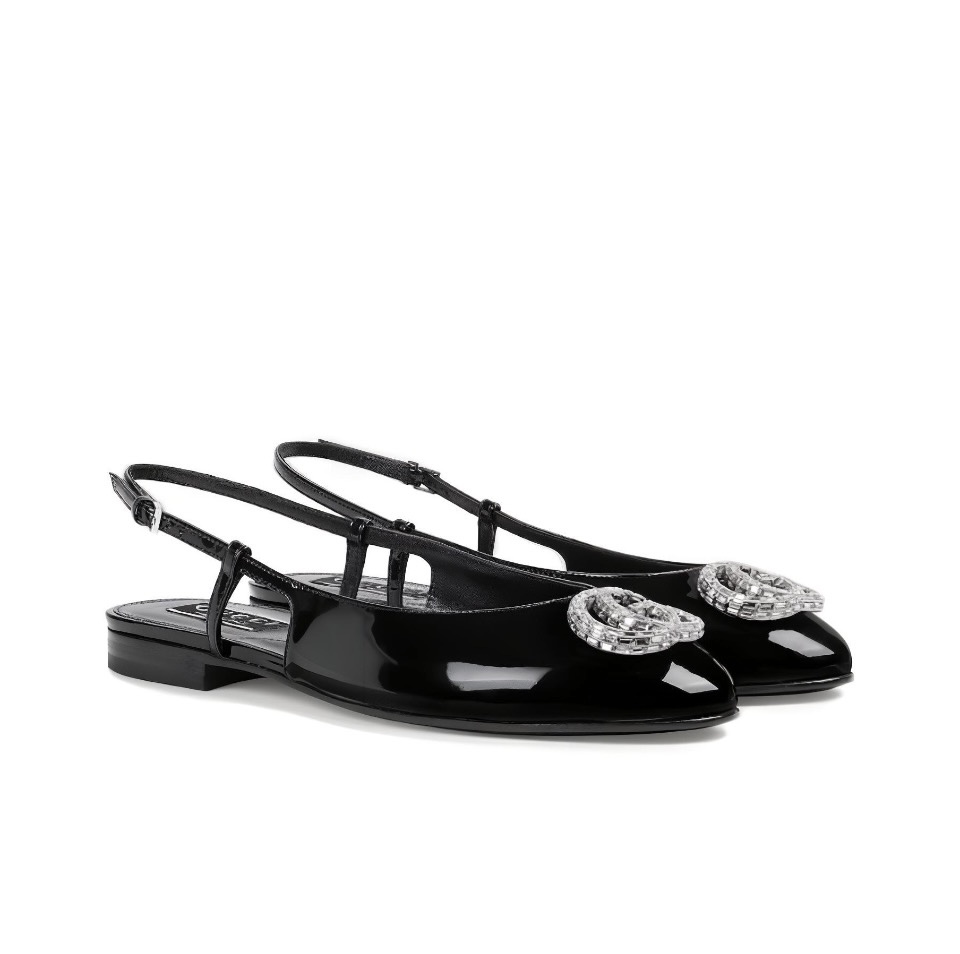 Gucci Leather Flats  Slide Sandal