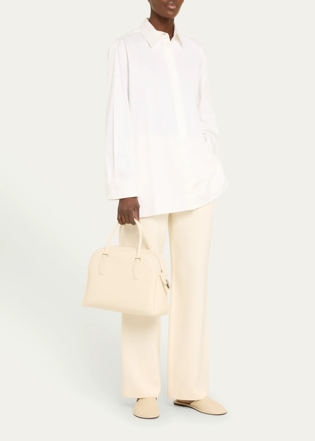 THE ROW India 12.00 Top Handle in Deerskin Leather