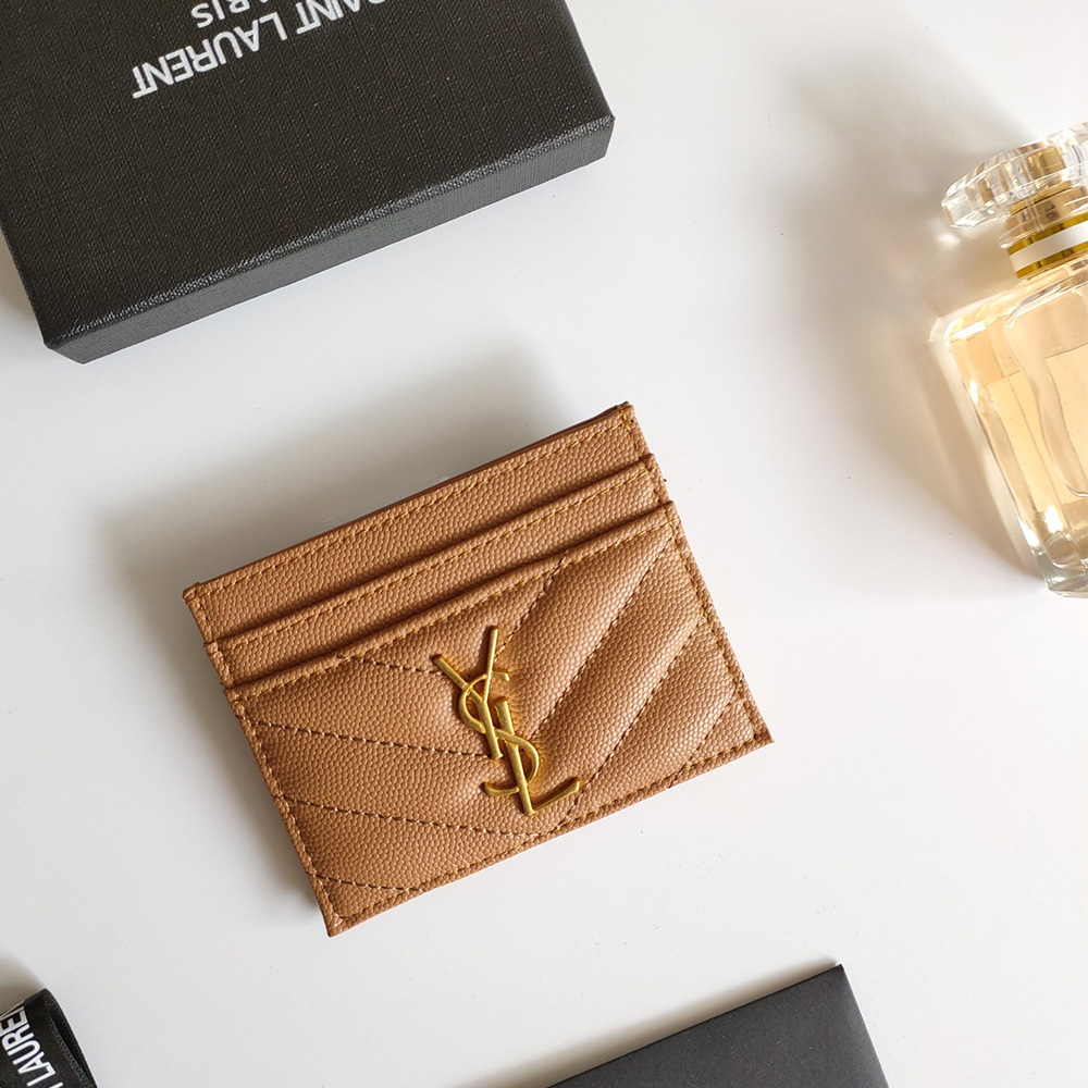 Saint Laurent YSL Caviar Leather Card bags