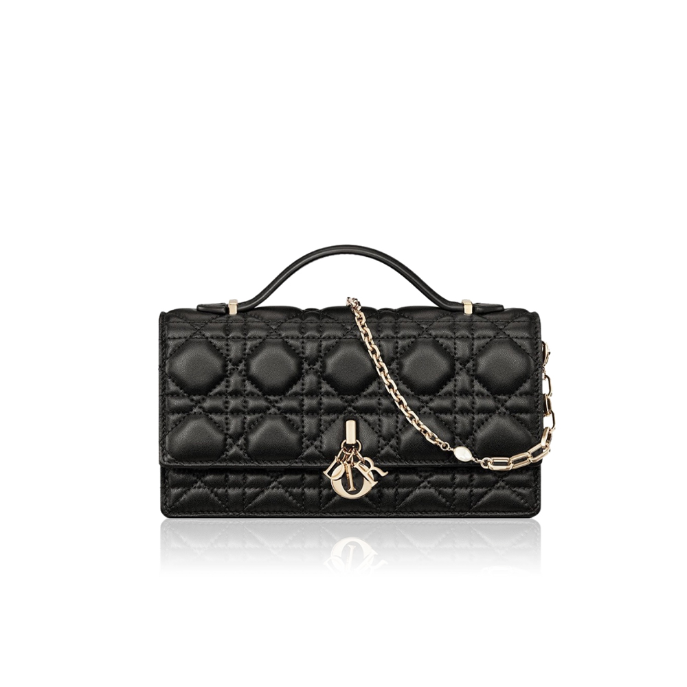 DIOR Lady Dior Sheepskin Handbag Shoulder Bag