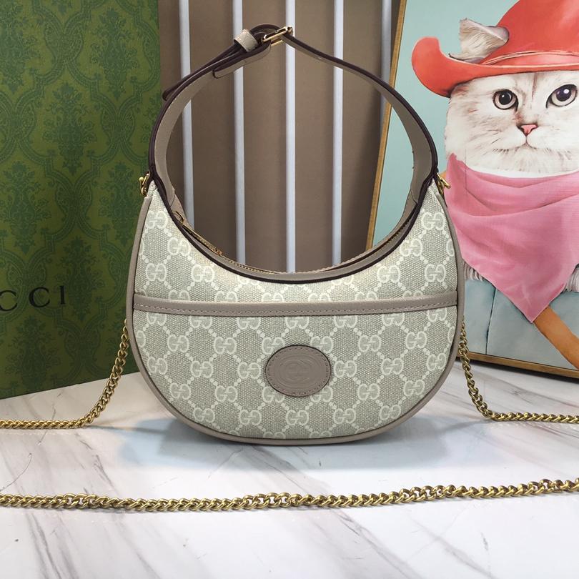 Gucci Marmnt Half Moon Shoulder Bag