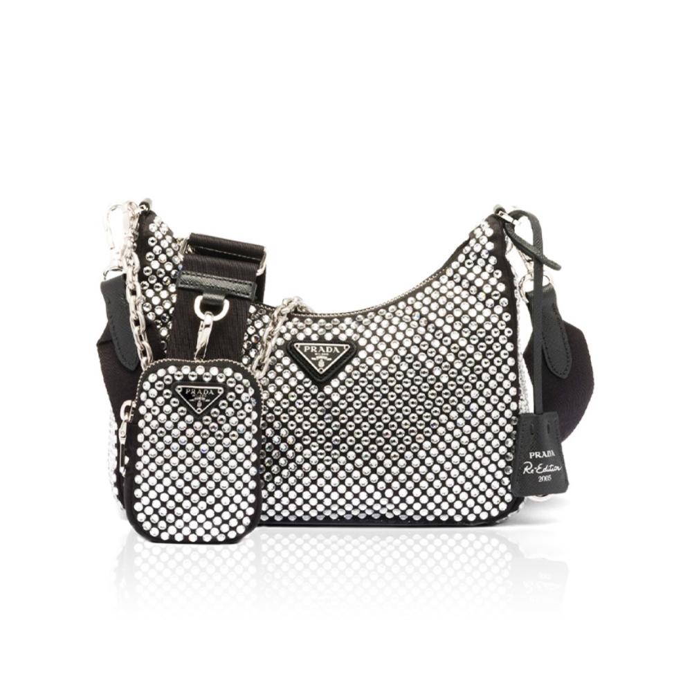Prada Re-Edition Crystal Shoulder Messenger Bag