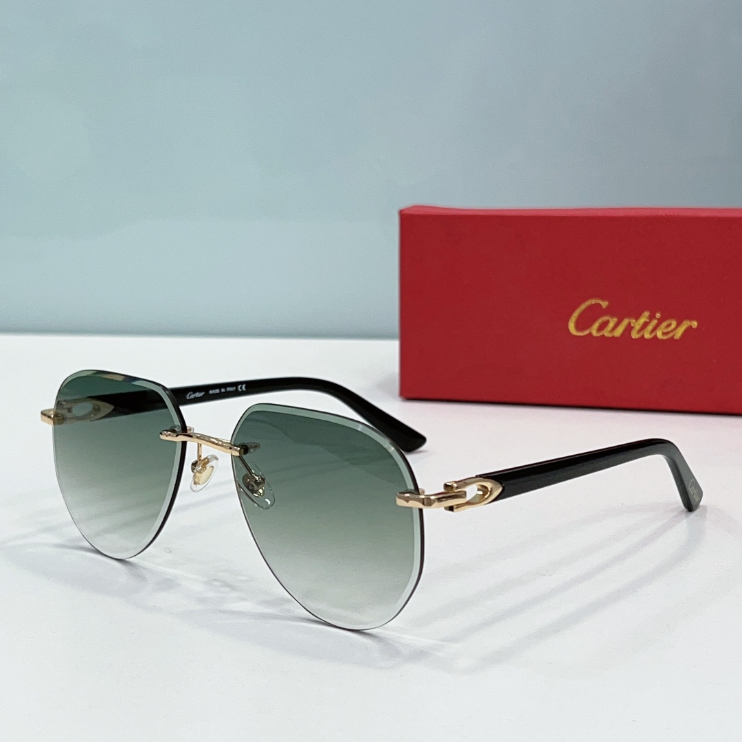 Cartier  Metal Leg Rimless sunglasses Top quality