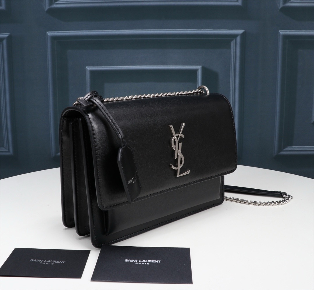 Saint Laurent YSL Medium SUNSET bag black