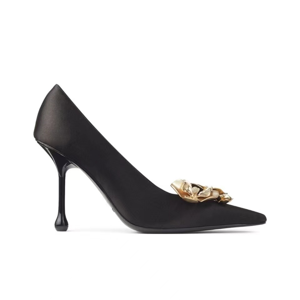 Jimmy Choo 9.5CM Slim Heel Stylish And Elegant Slide Sandal