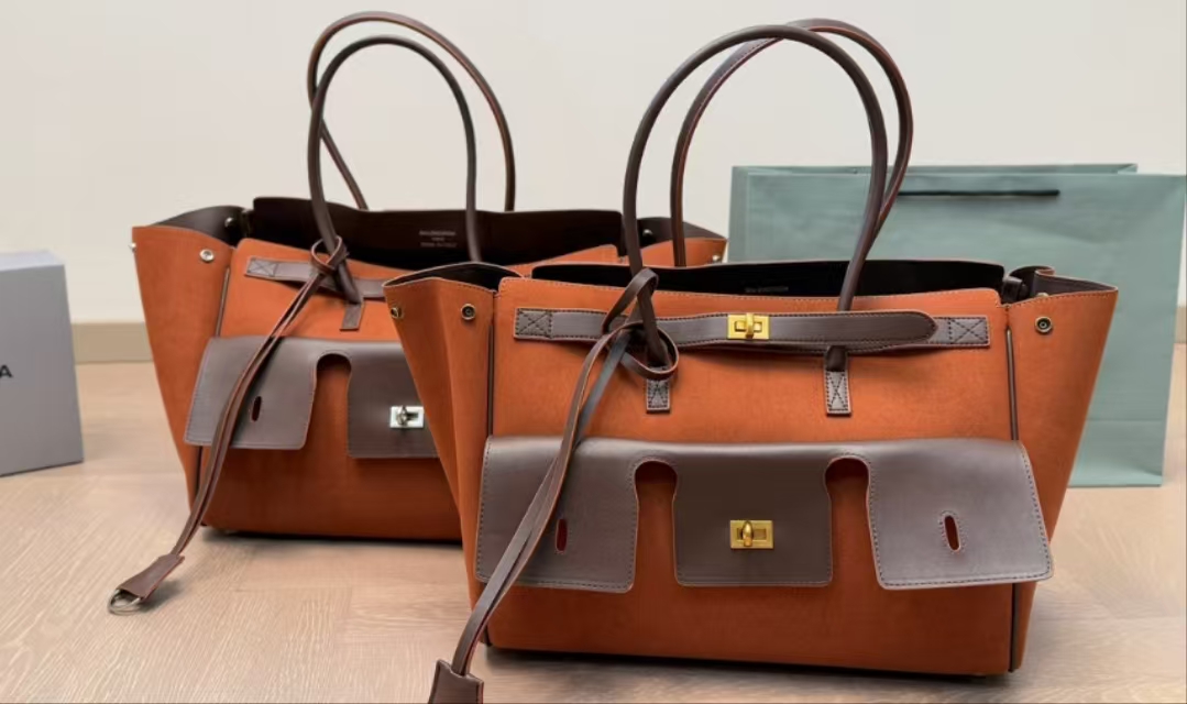 Balenciaga Folding Box Orange Trendy Handbag