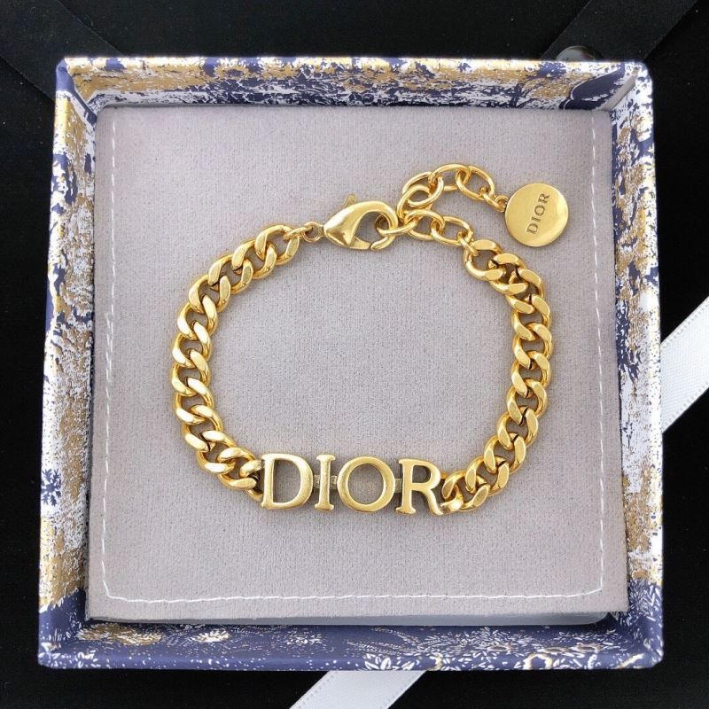 Christian Dior Metal Logo Bracelet Jewelry