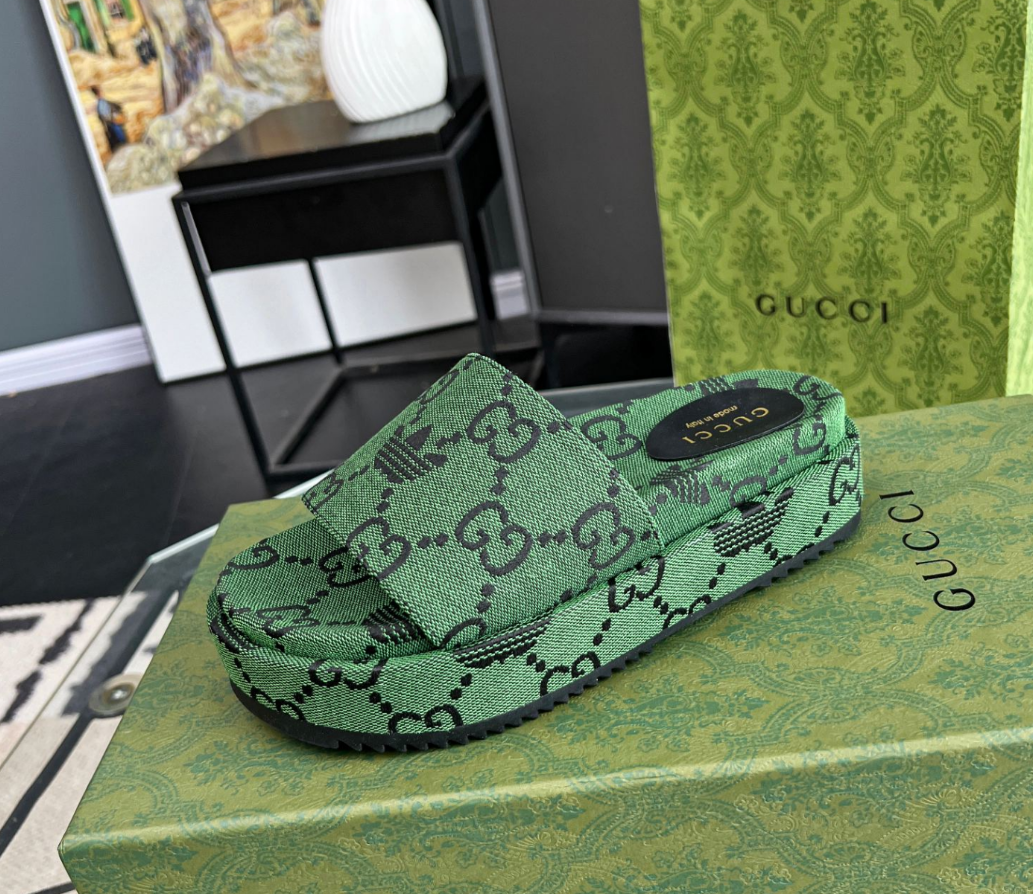 Adidas collaboration classic green retro canvas slippers