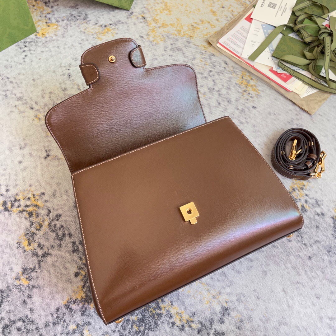 Gucci new hand-held crossbody saddle bag