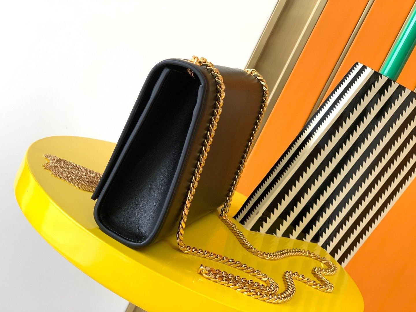 Saint Laurent YSL KATE medium bag in grained leather with tassels