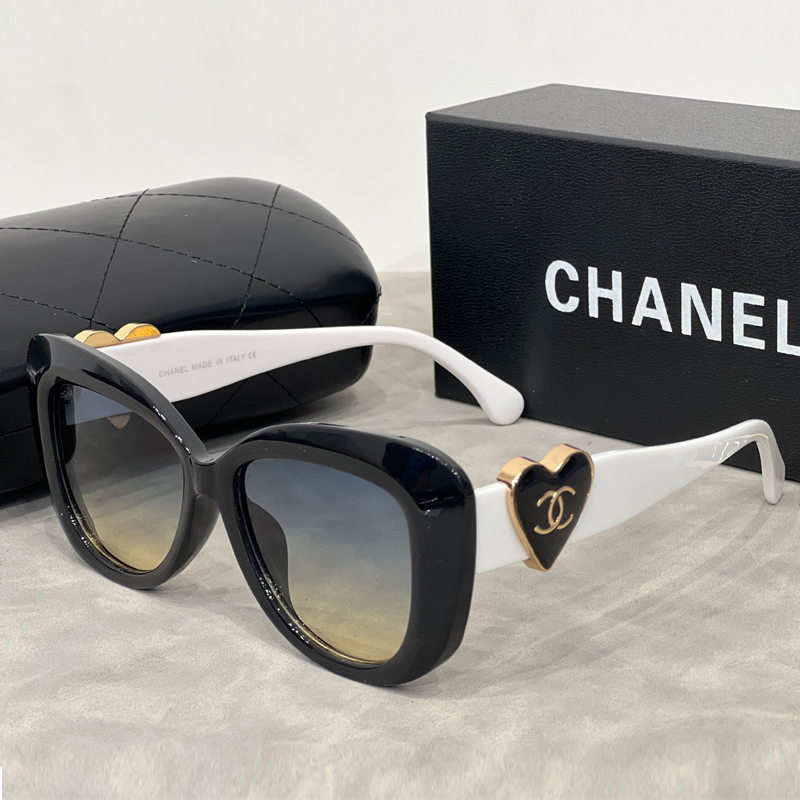 Chanel heart logo sunglasses