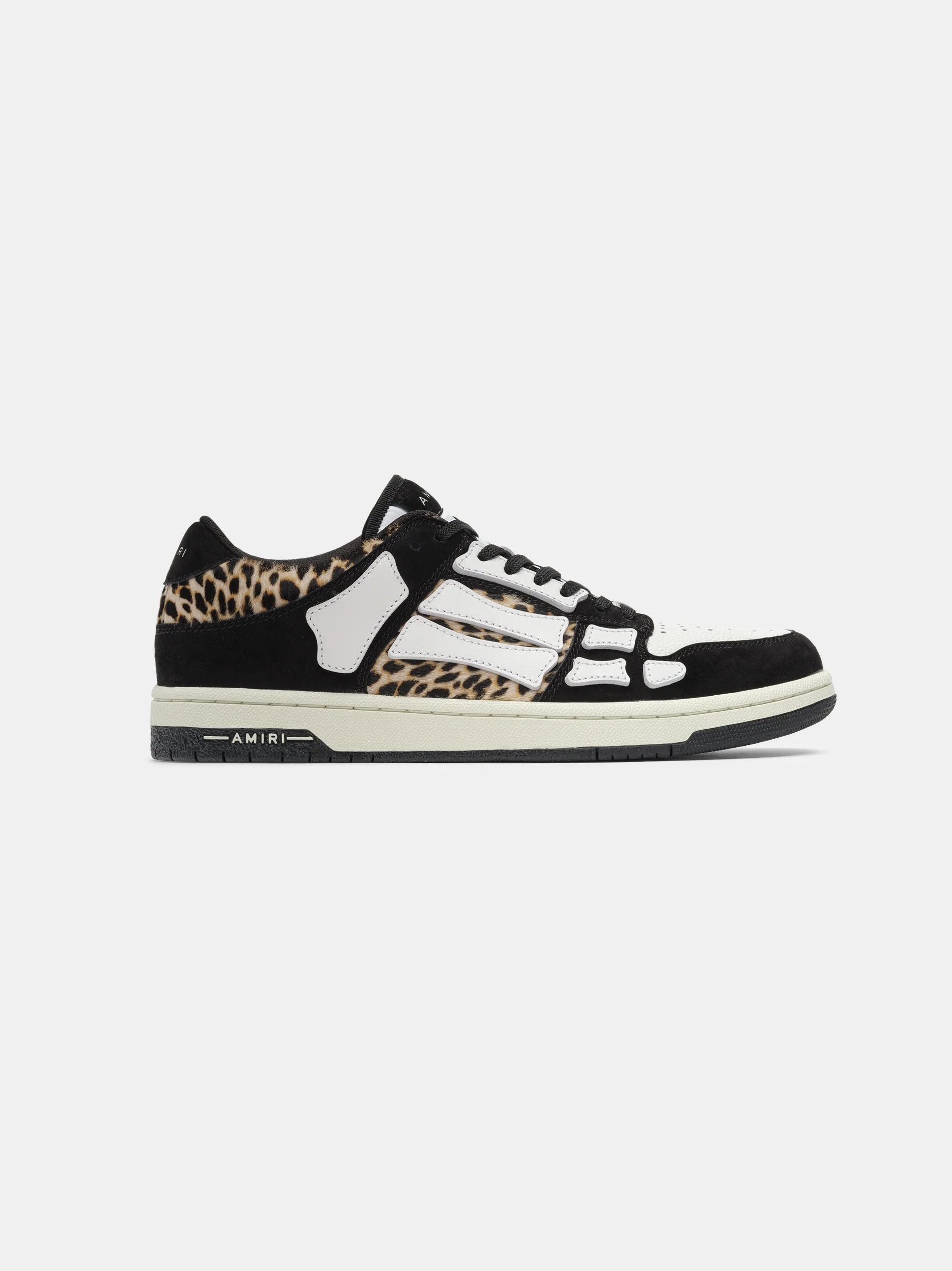 AMIRI LEOPARD SKEL-TOP LOW - Black