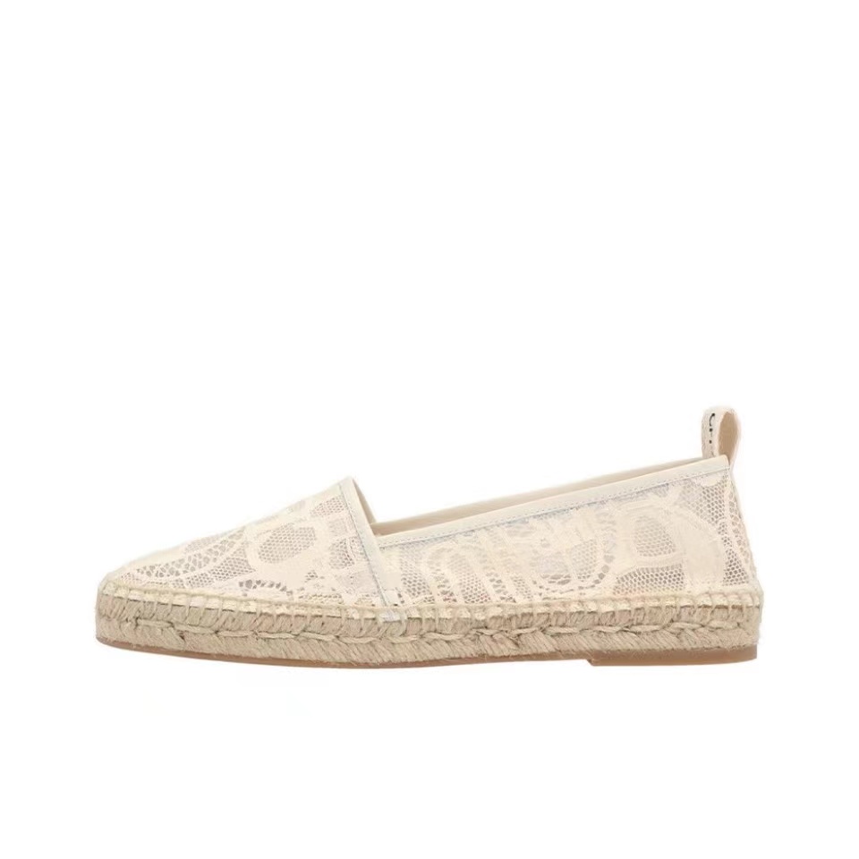 Chloe Woven Straw Stylish Casual Flats Shoes Sandal