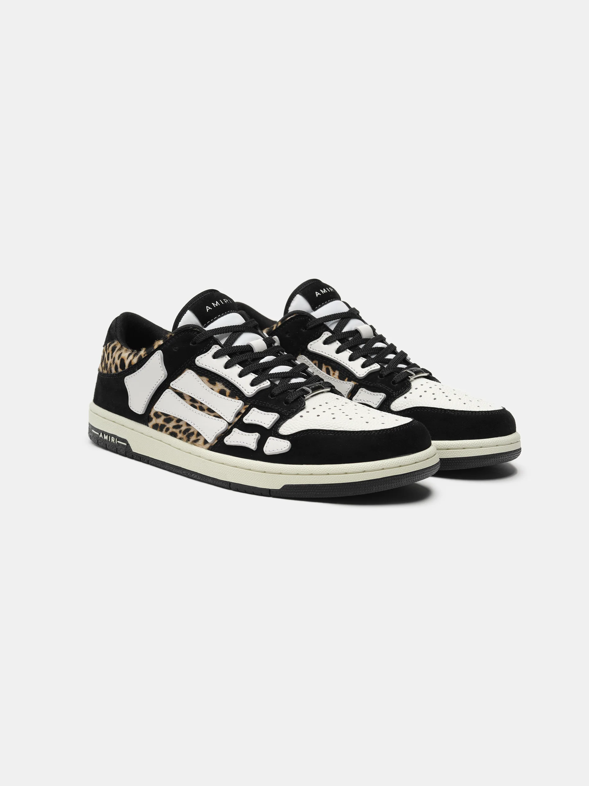 AMIRI LEOPARD SKEL-TOP LOW - Black